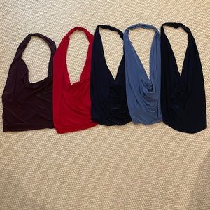 Set of 5 cowl neck tops